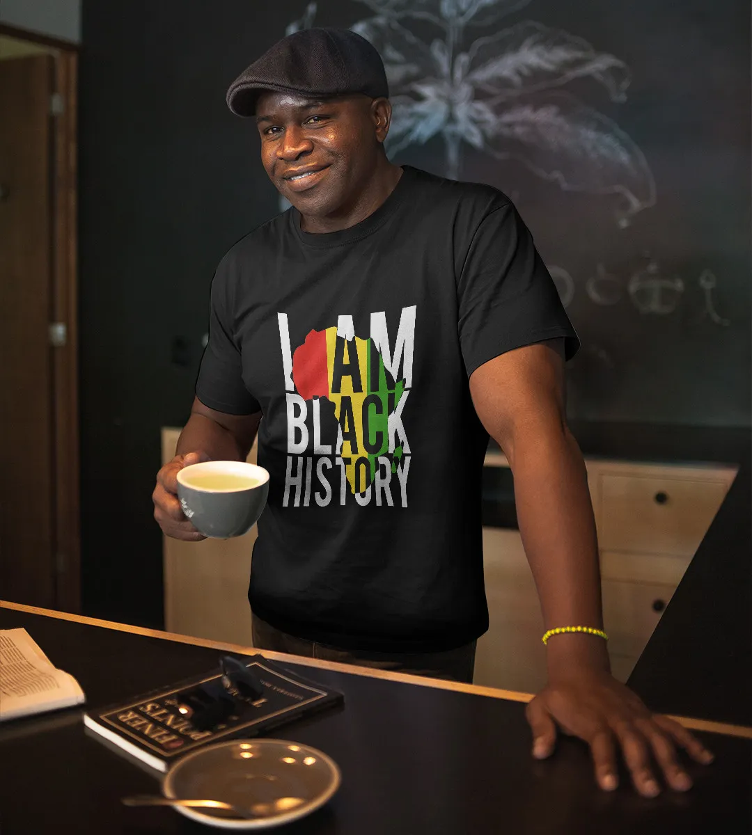 1sttheworld T-Shirt - I Am Black History T-Shirt Black A35