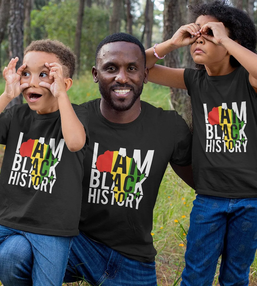 1sttheworld T-Shirt - I Am Black History T-Shirt Black A35