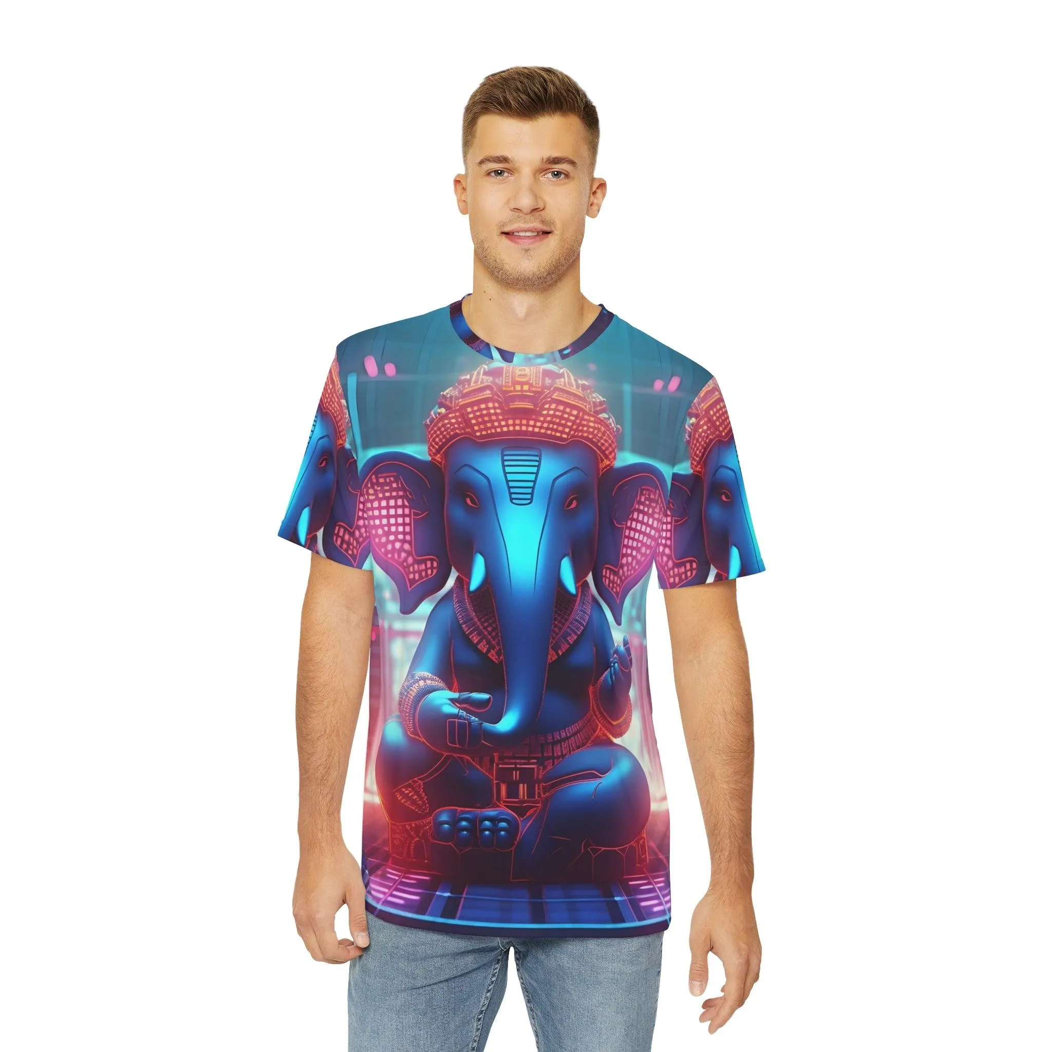 3D Ganesh Remover Of Obstacles Full Sublimation Shirt - Embrace the Power and Style Colorful Symmetrical Sublimation- All Over Print (AOP) - Street or Festival Wear