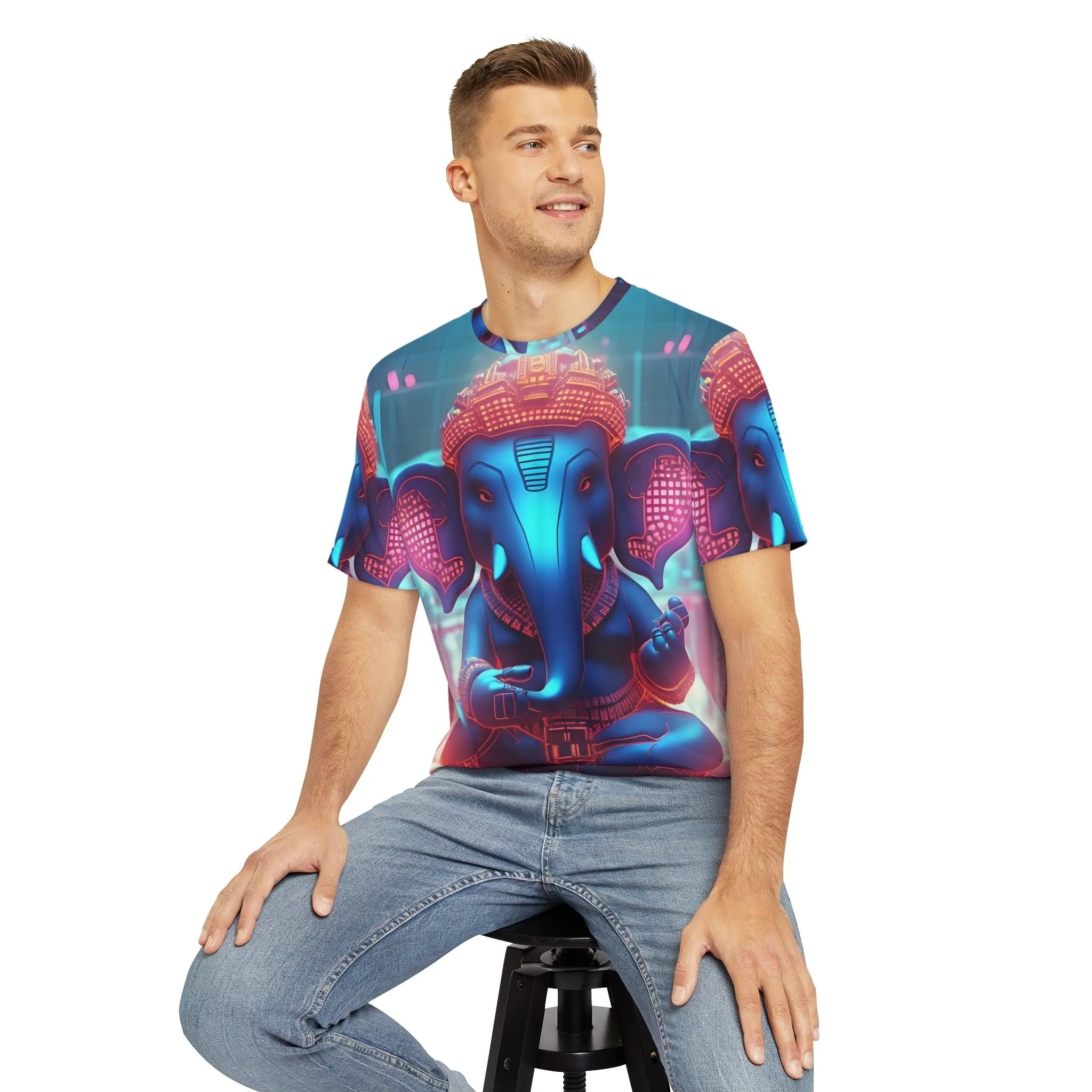 3D Ganesh Remover Of Obstacles Full Sublimation Shirt - Embrace the Power and Style Colorful Symmetrical Sublimation- All Over Print (AOP) - Street or Festival Wear