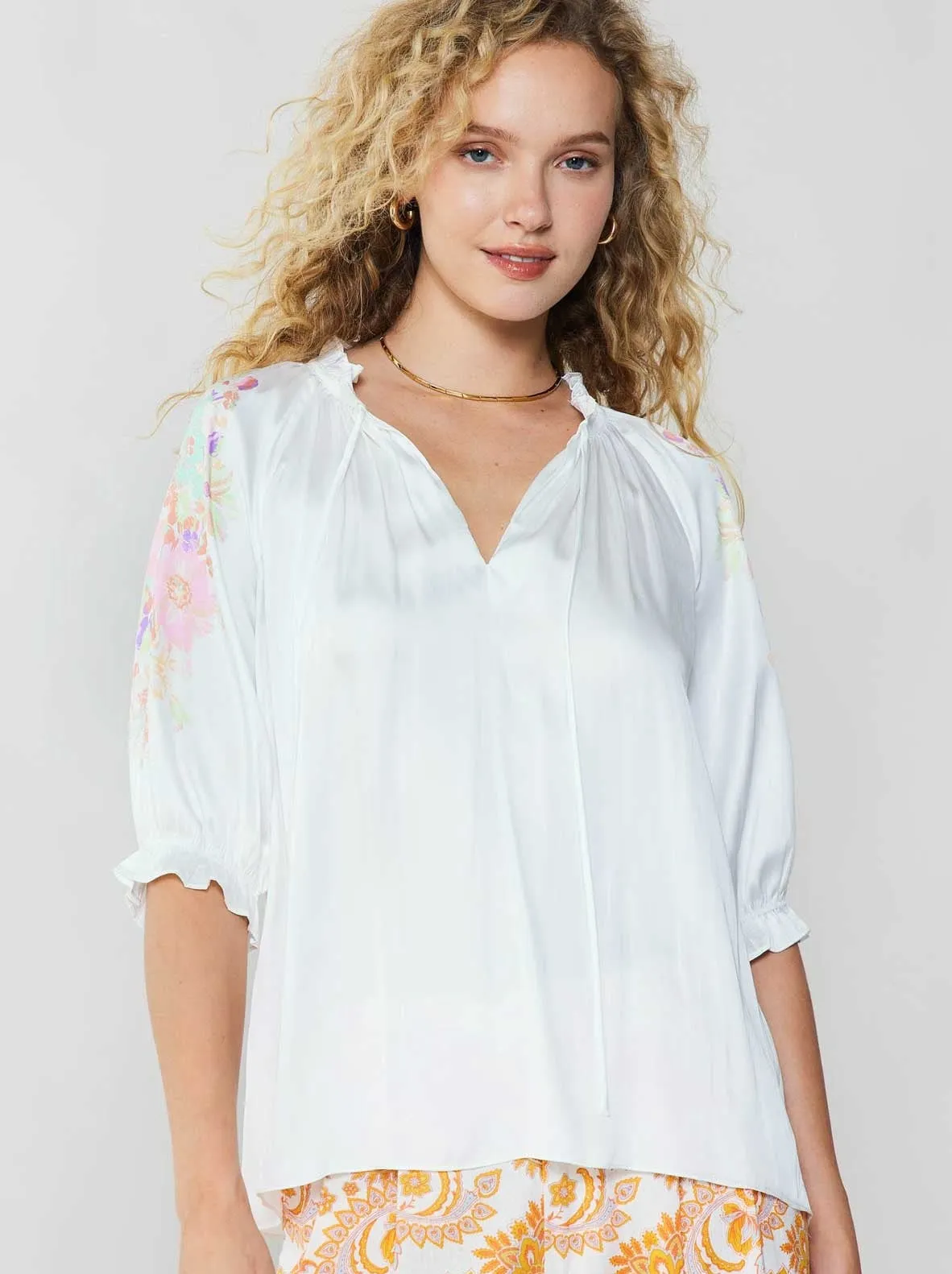 Allison Floral Sleeve Top