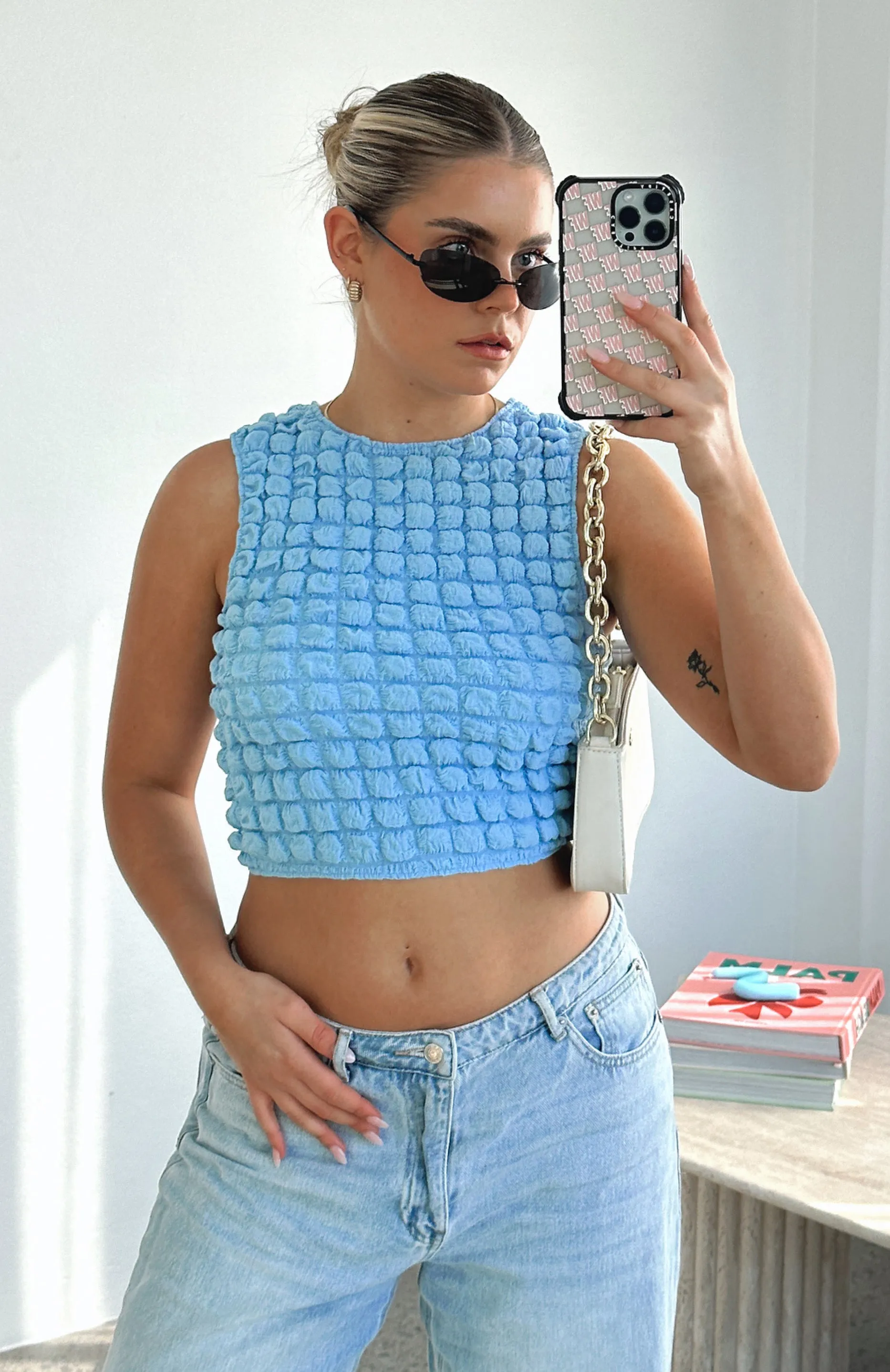 Always In Style Crop Blue