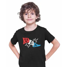 American Flag Baseball Footbal Kids Shirt