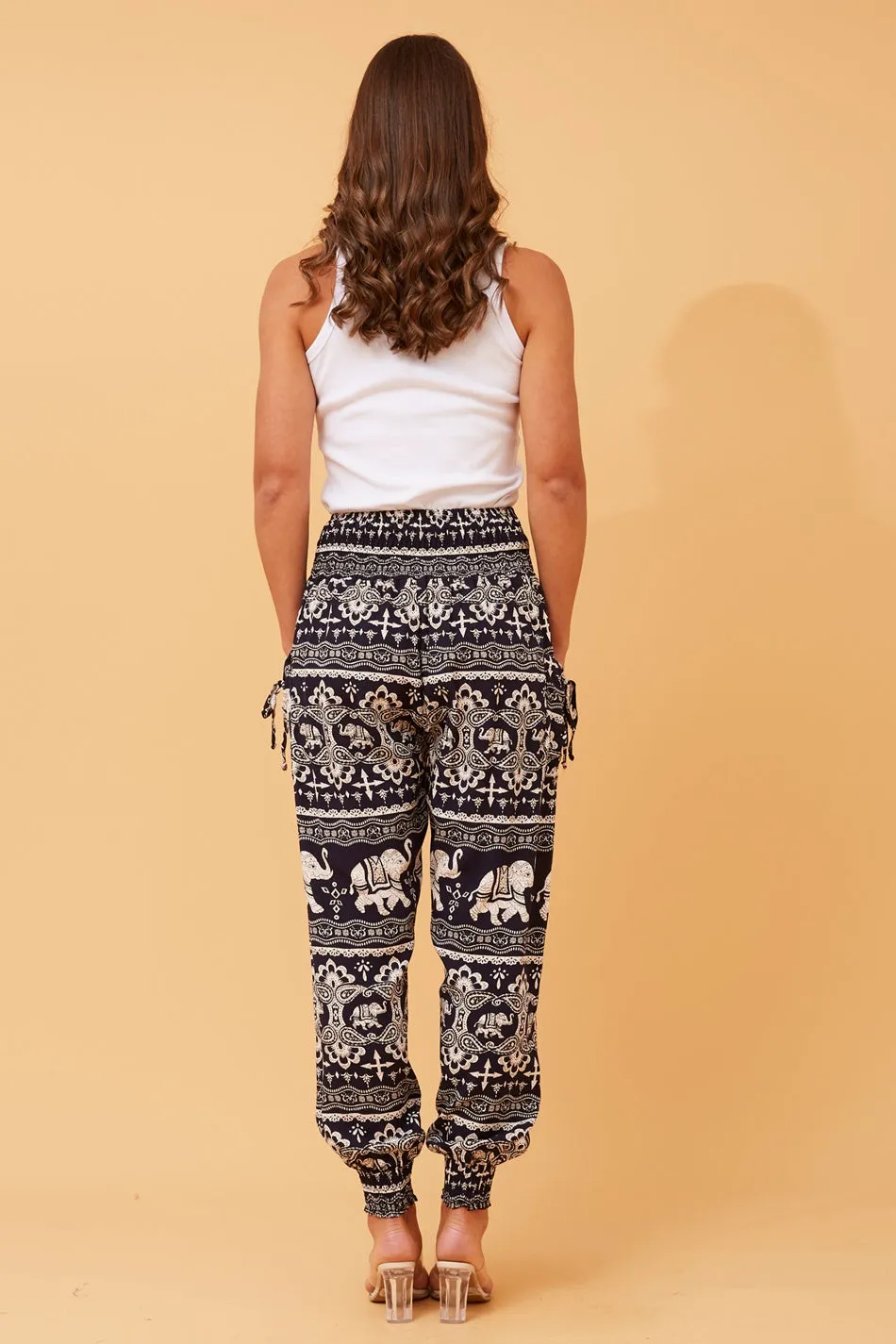 ANIMAL PRINT BOHO HAREM PANTS