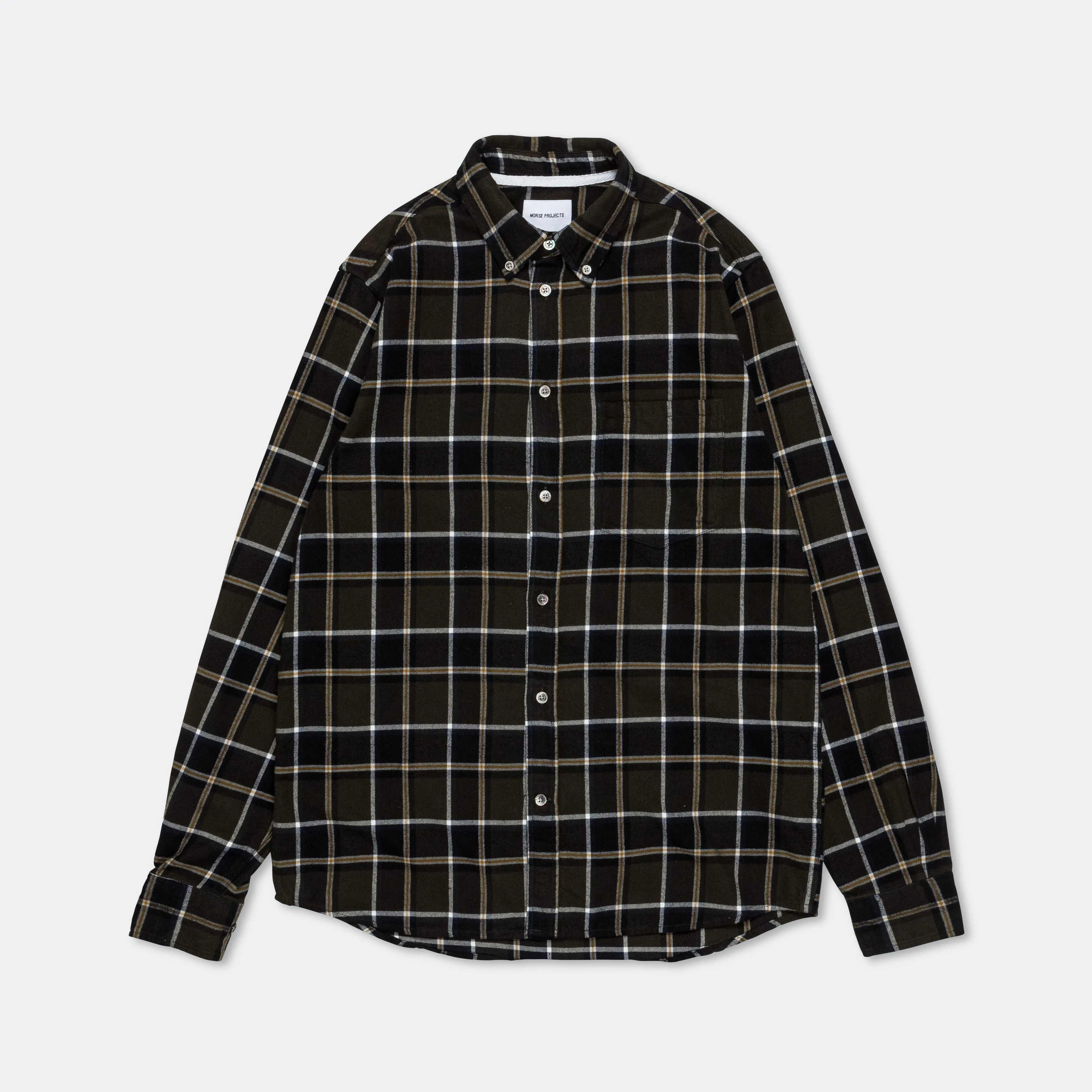 Anton Brushed Flannel Check - Beech Green