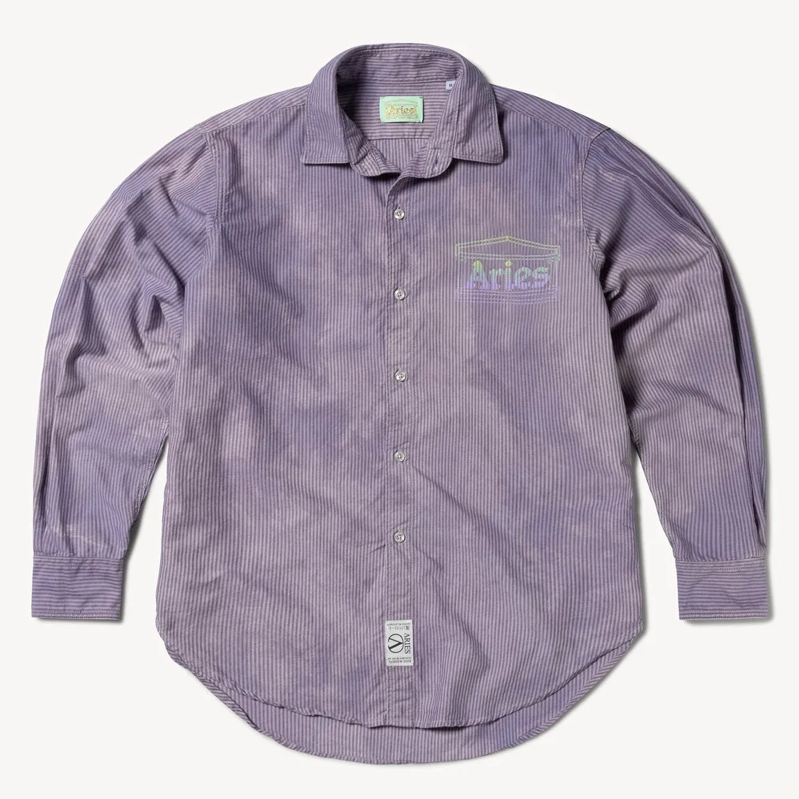 Aries Arise Overdyed Oxford Stripe Shirt