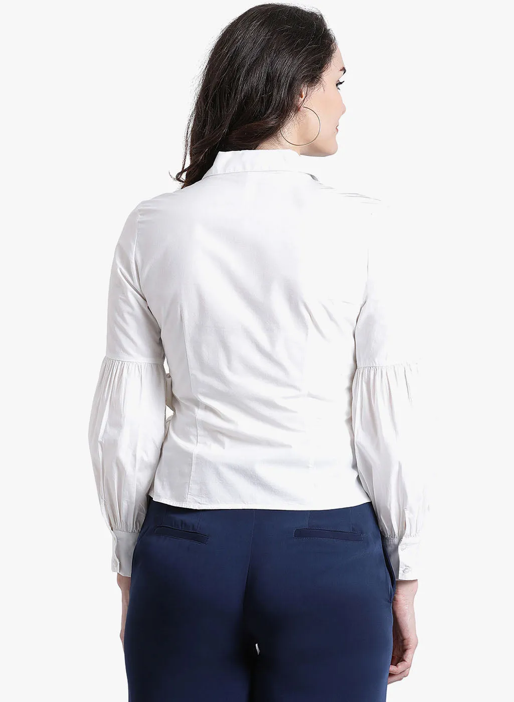 Asymmetric Placket Full Sleeve Shirt