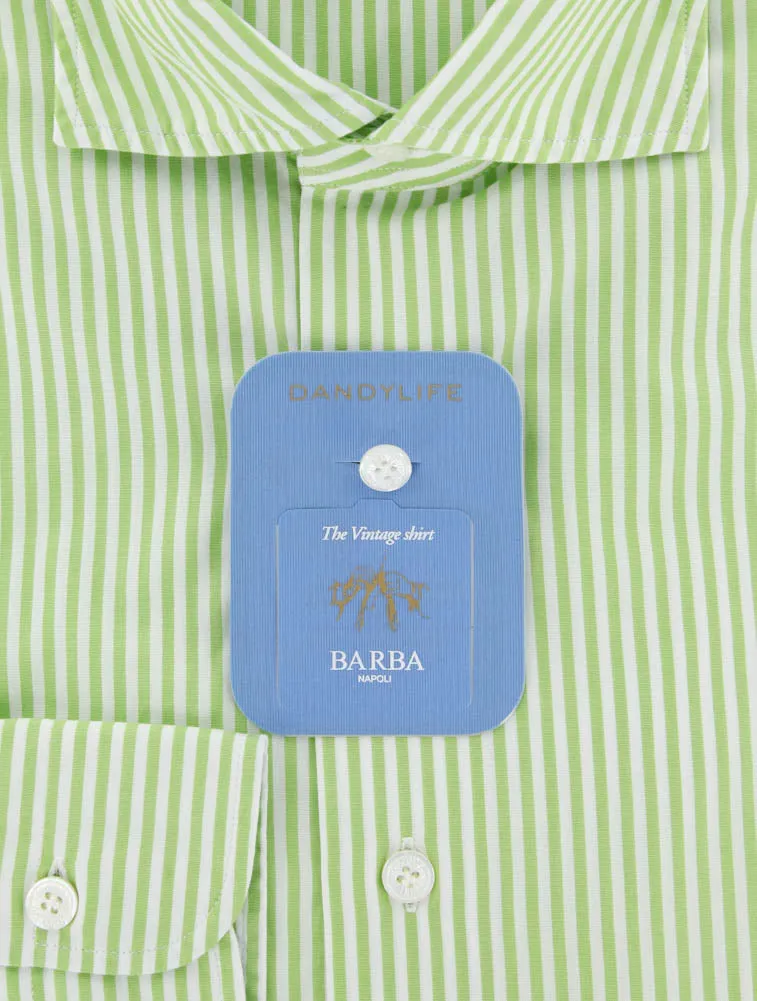 Barba Napoli Green Shirt - Extra Slim - 15.75 US / 40 EU