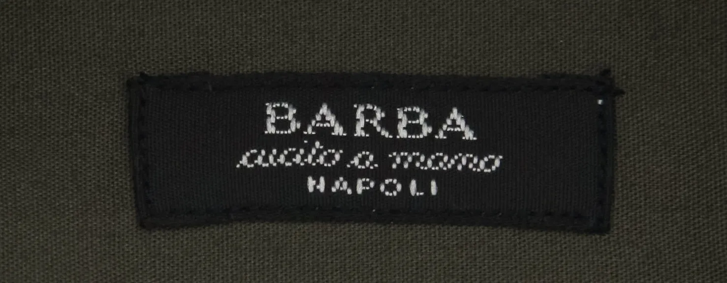 Barba Napoli Olive Green Shirt - Extra Slim