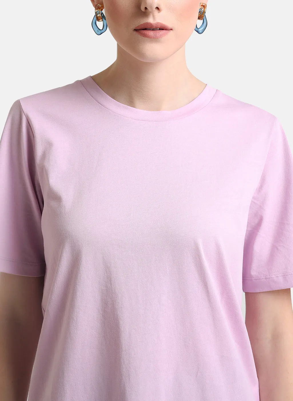 Basic Round Neck Half Sleeves T-Shirt