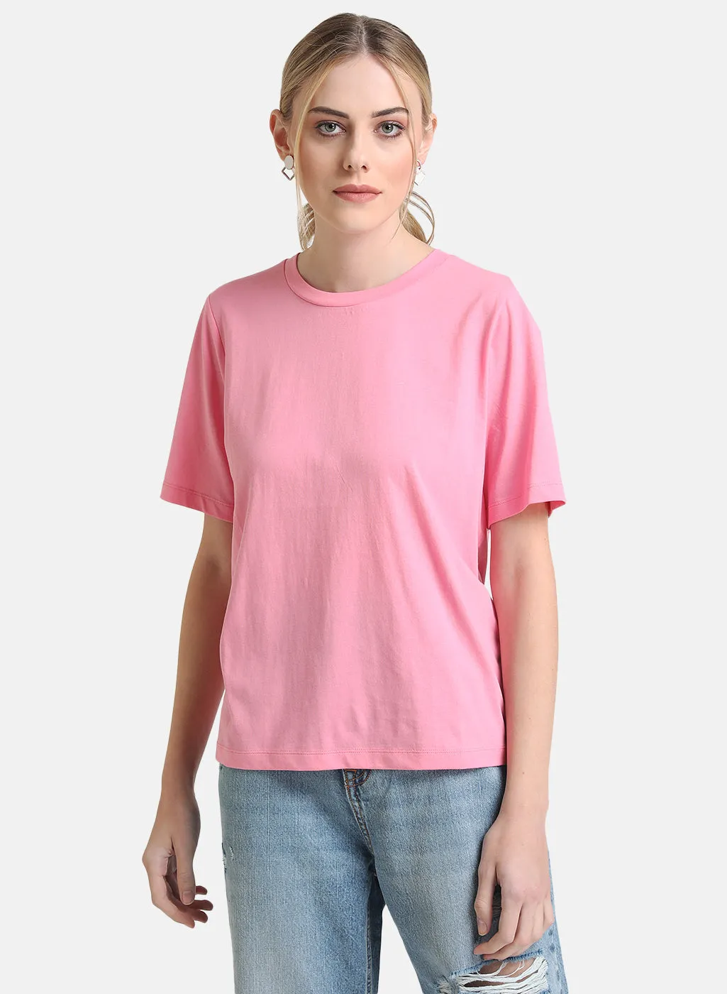 Basic Round Neck Half Sleeves T-Shirt