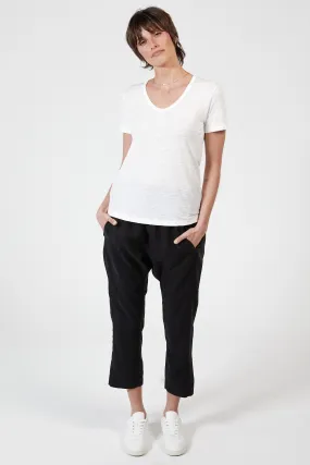 BLAKE SLUB V-NECK - WHITE