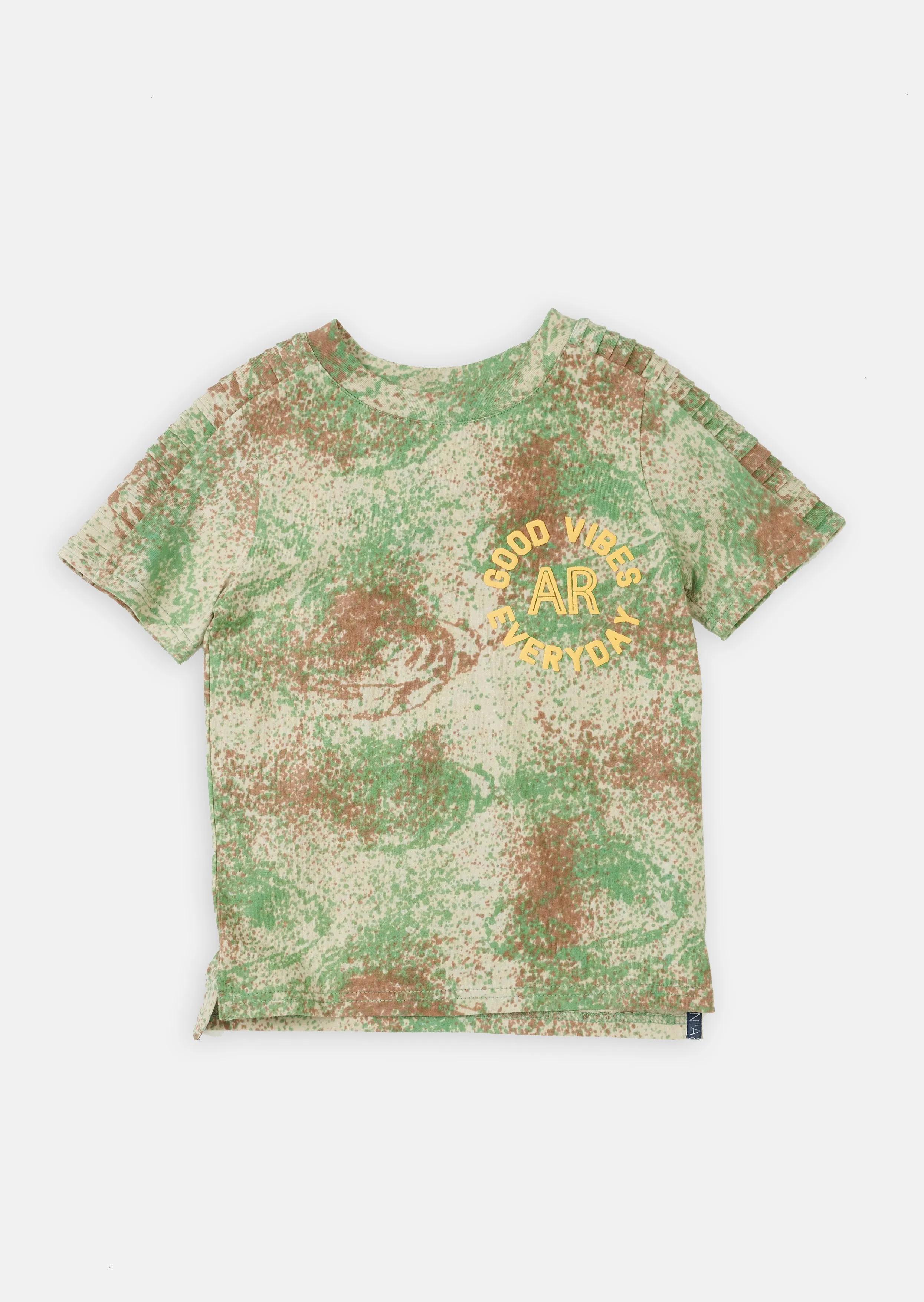 Boys Universe Printed Green T-Shirt