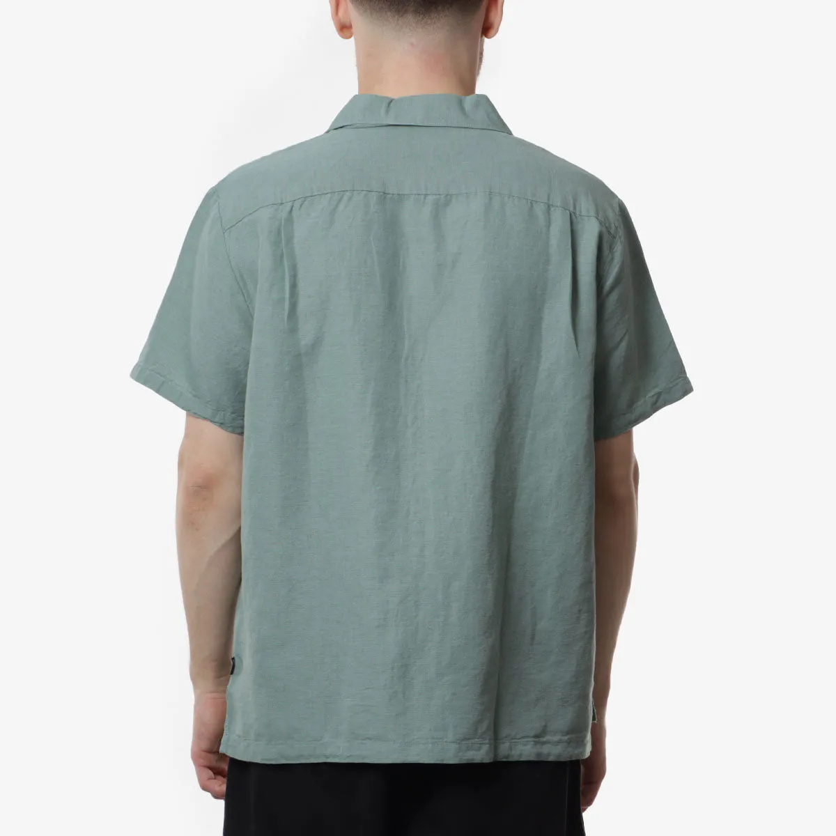 Brixton Bunker Linen Blend Camp Collar Shirt