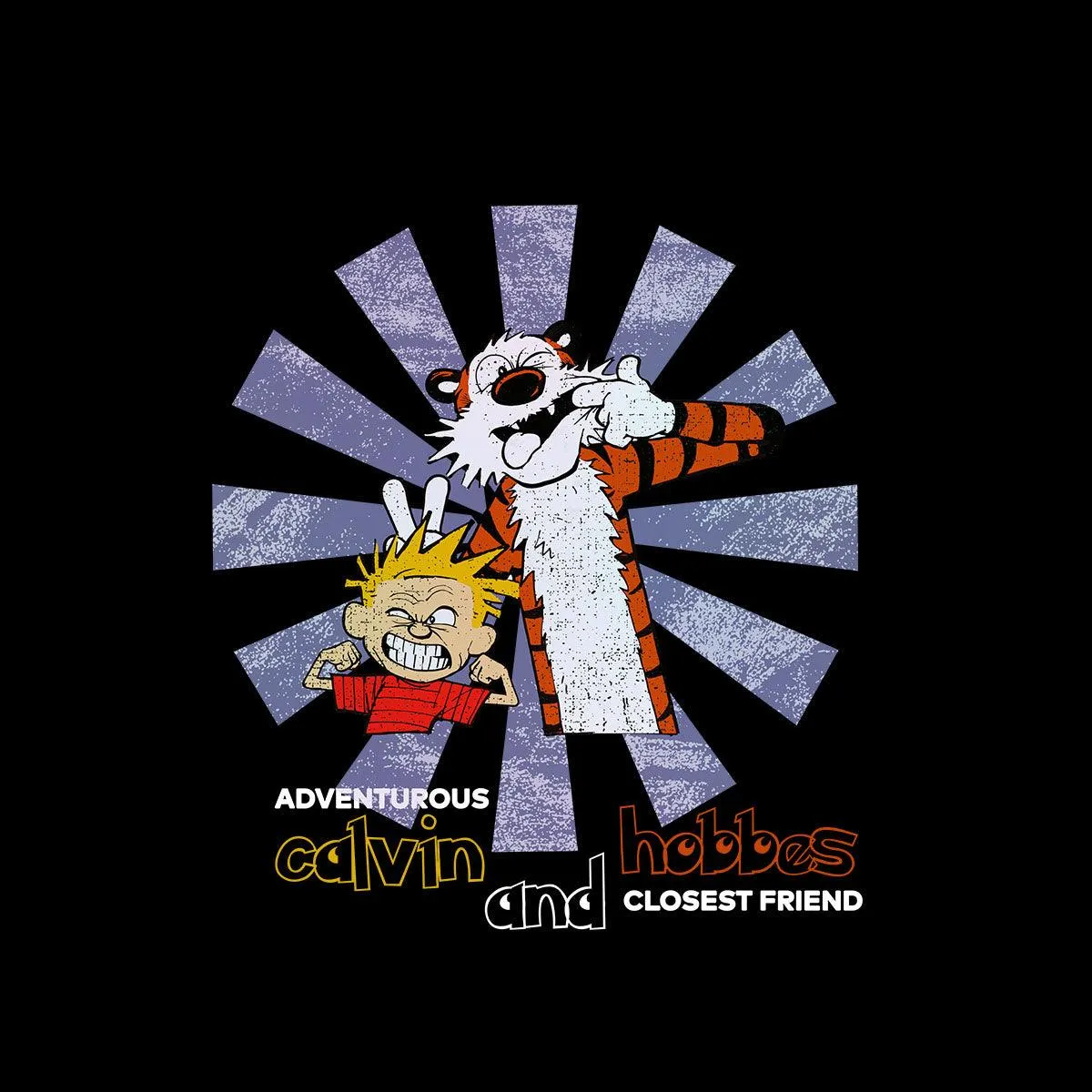 Calvin and Hobbes Retro Action Adventure Funny Gift Adults Unisex Tank Top