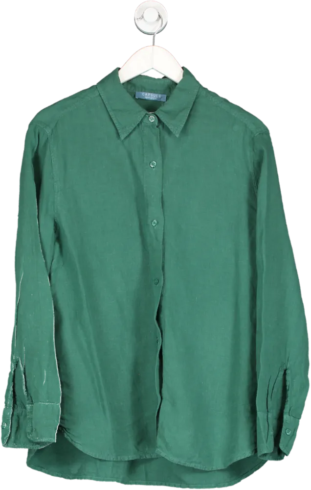 Capsule Green Tenerife Linen Shirt UK S