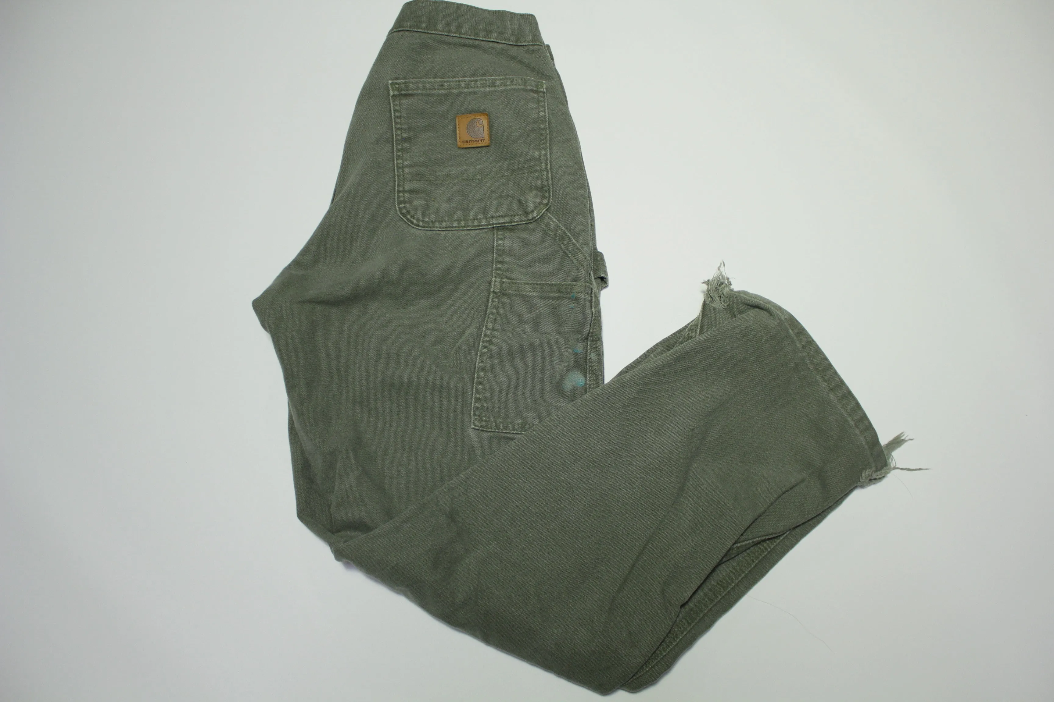 Carhartt B11 Dungaree Fit Duck Wash Canvas Work Construction Pants