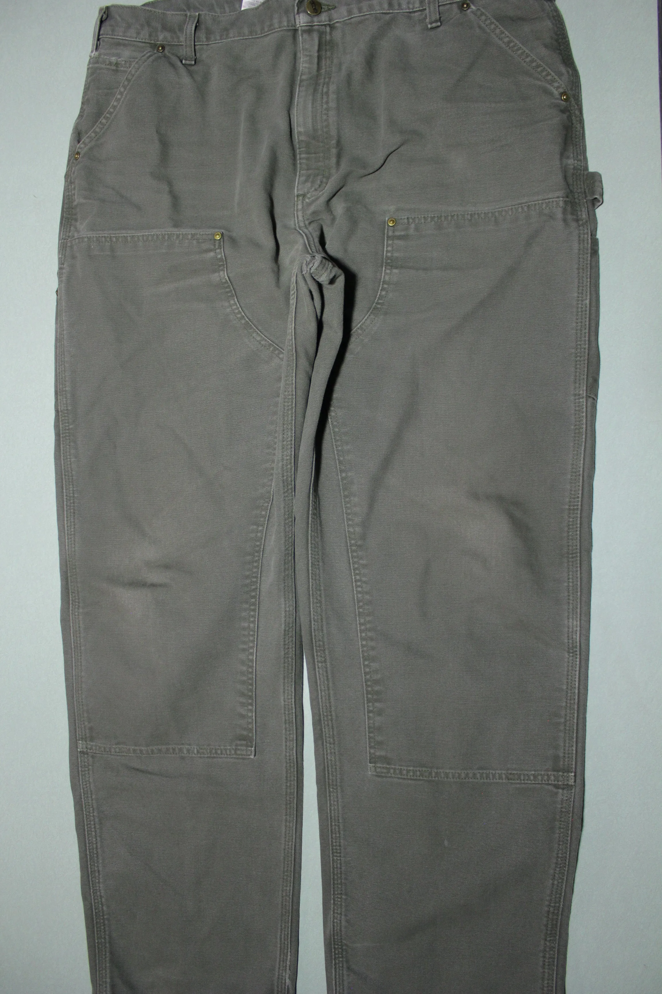 Carhartt Vintage Distressed B136 Double Knee Front Work Construction Utility Pants MOS