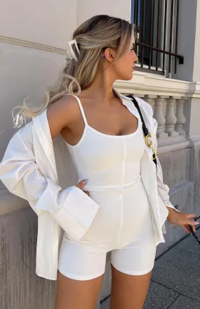 Clearly Into You Playsuit Off White