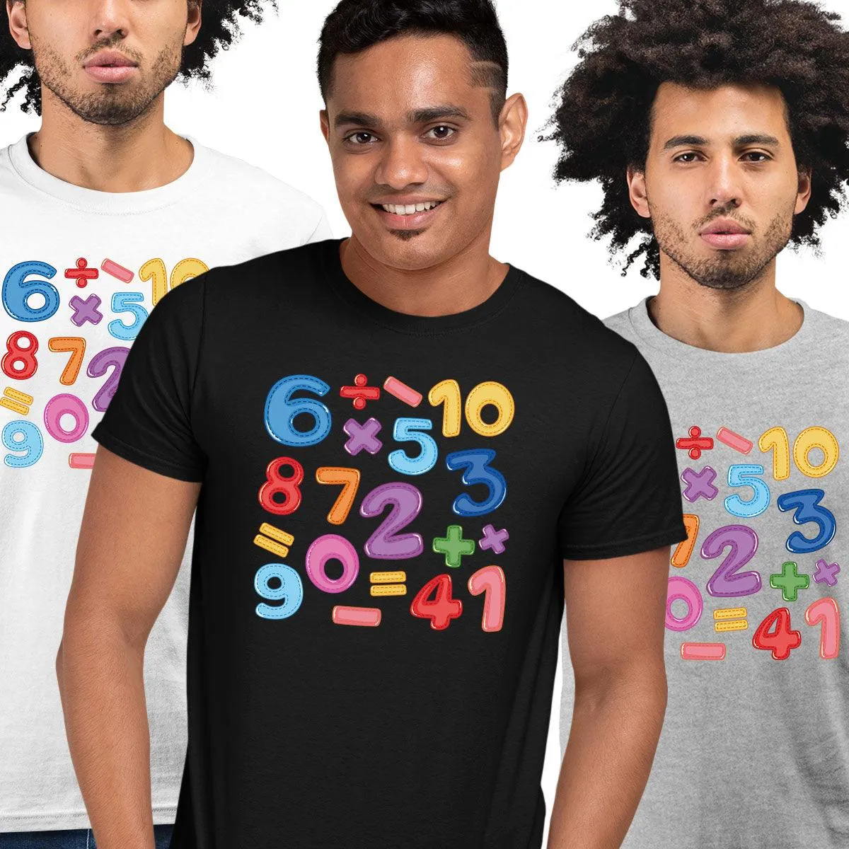 Colourful Number Day 2022 Maths Symbols School Unisex T-shirt