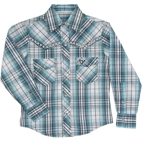 Cowgirl Hardware Girls' Plaid Snap Shirt