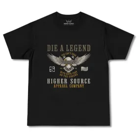 Die a Legend Oversized T Shirt - Black / Gold