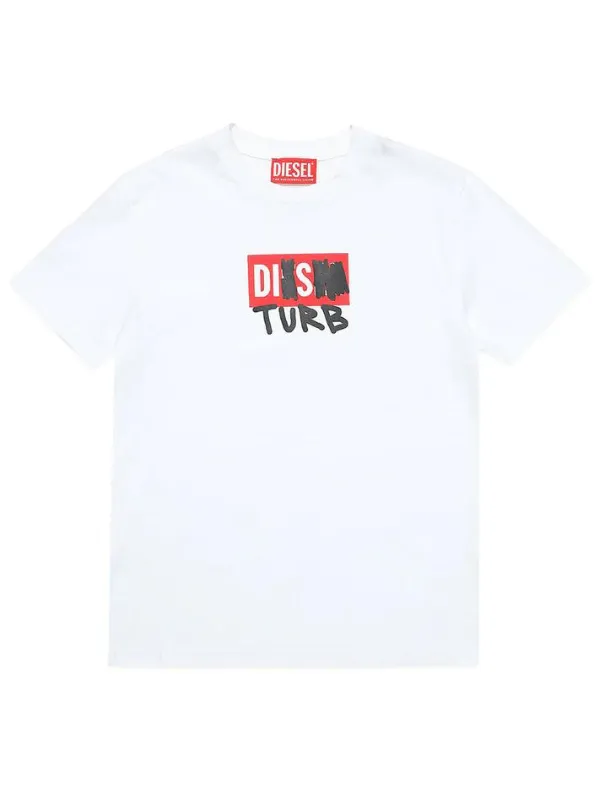 Diesel T-Shirt U Distured White