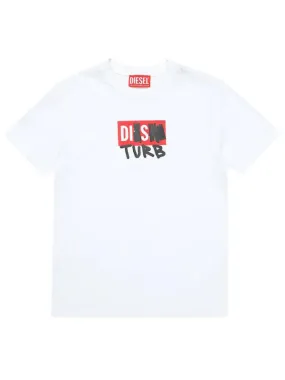 Diesel T-Shirt U Distured White