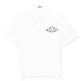 Dior x Jordan Wings Logo Short Sleeve White Shirt