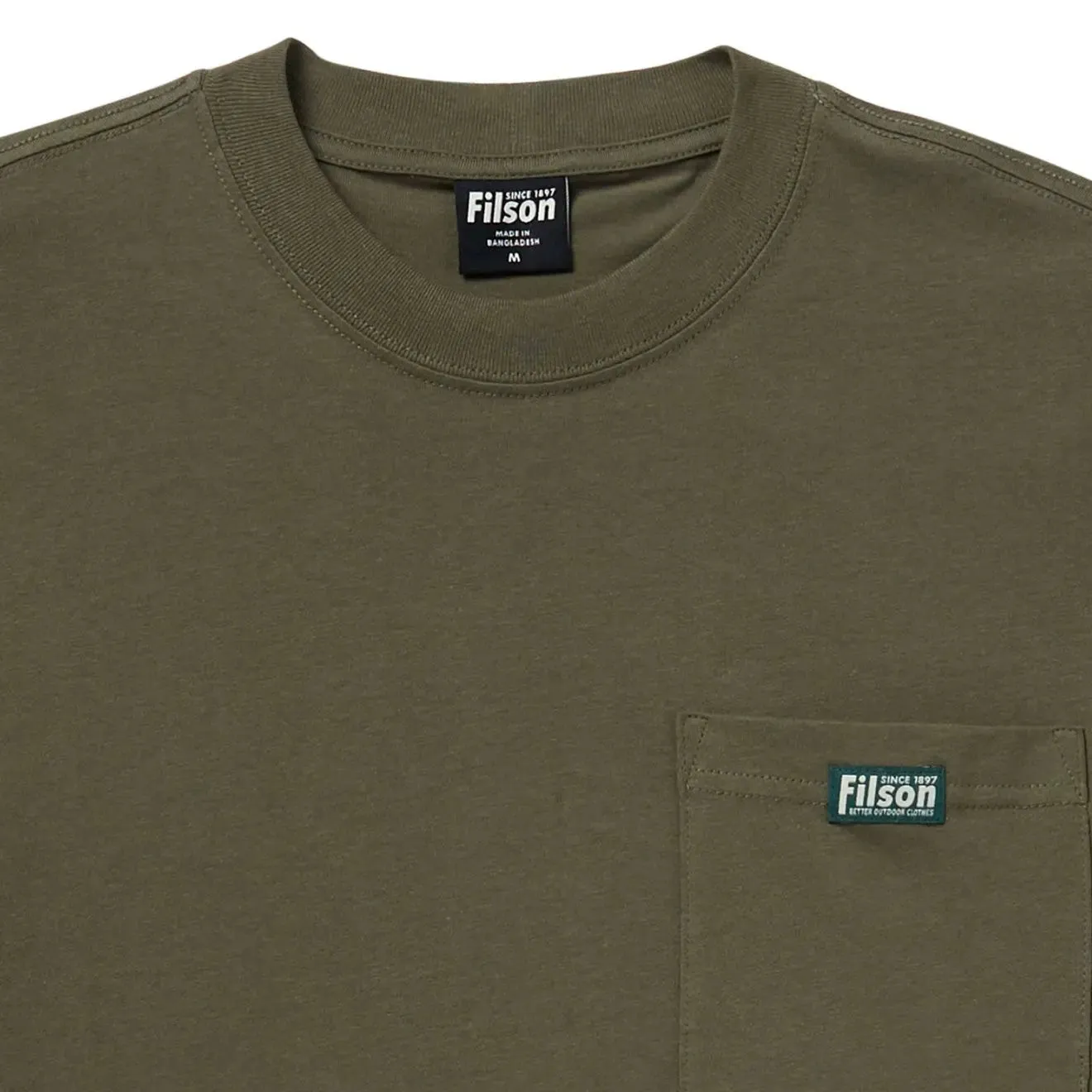 Filson S/S Ranger Solid One Pocket T-Shirt Service Green