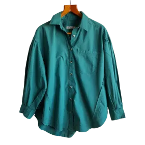 Free People Green Happy Hour Oversize Shirt UK L