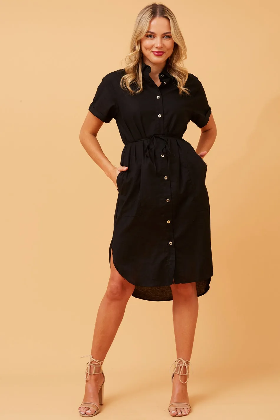 GERALDINE LINEN SHIRT DRESS