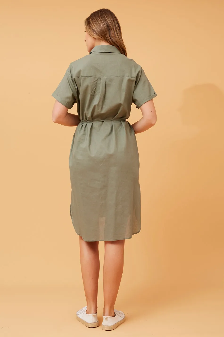 GERALDINE LINEN SHIRT DRESS