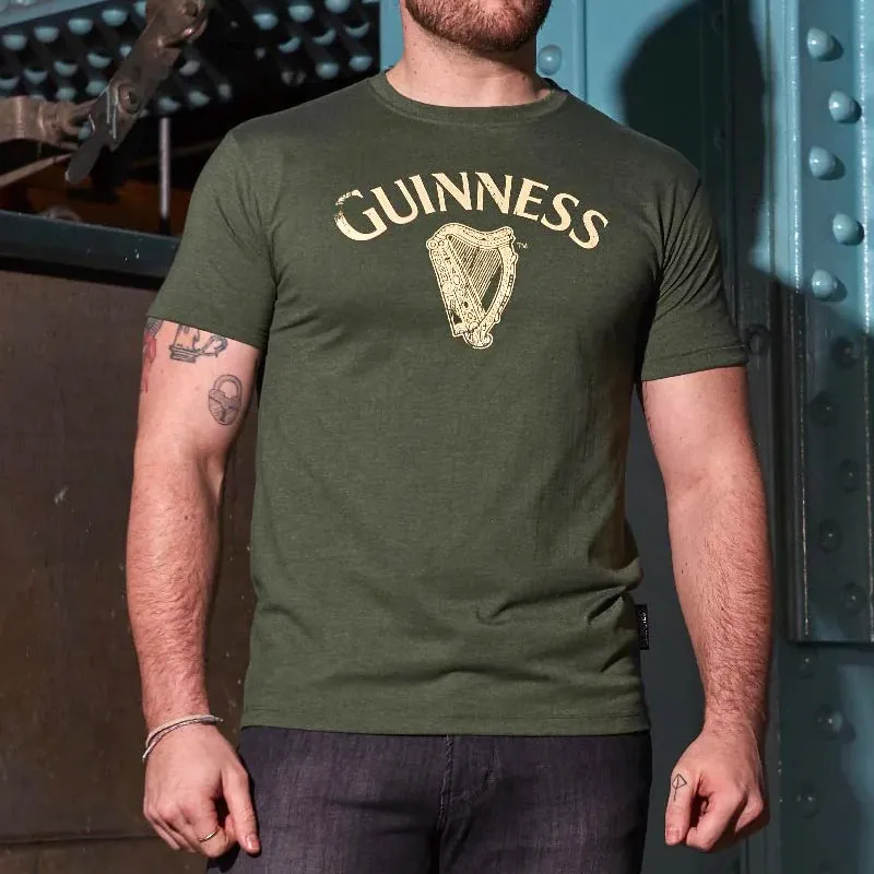 Guinness Green Distressed Harp T-Shirt