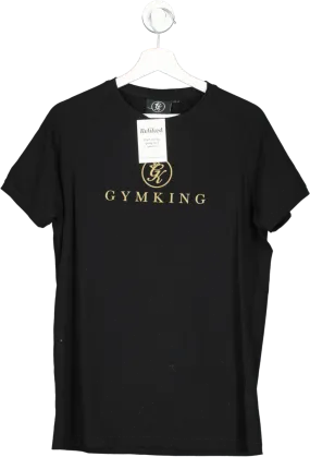 GYM KING Black Pro Jersey T Shirt UK M