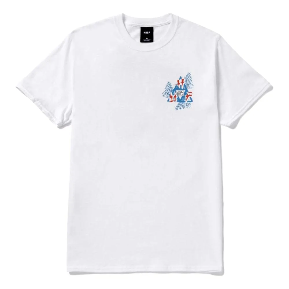 HUF FLASHING WHEEL TT S/S TEE-WHITE