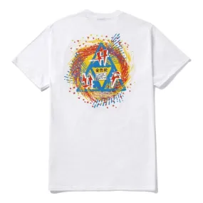 HUF FLASHING WHEEL TT S/S TEE-WHITE