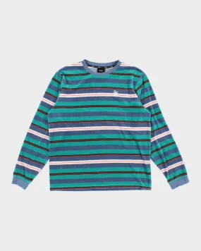 Huf Striped Long Sleeve T-Shirt - M