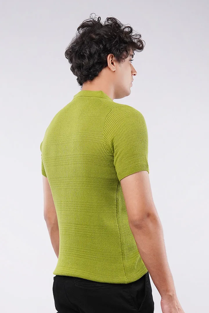 Johnny Collar Polo Shirt - Lime Green