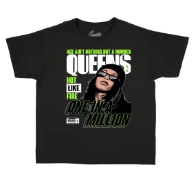 Kids - Electric Green 6 Queens Shirt