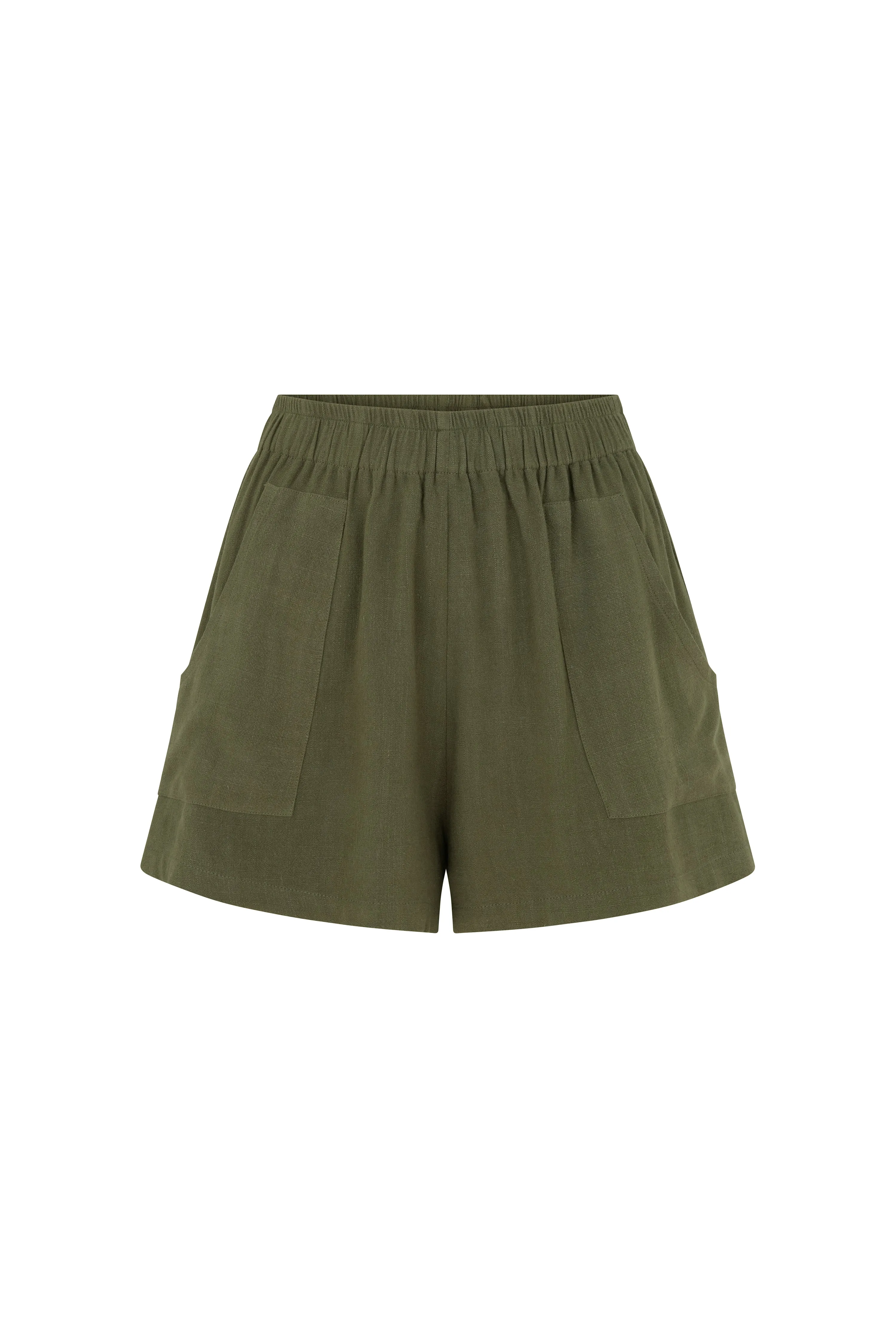 LANDON LINEN SHORT - KHAKI