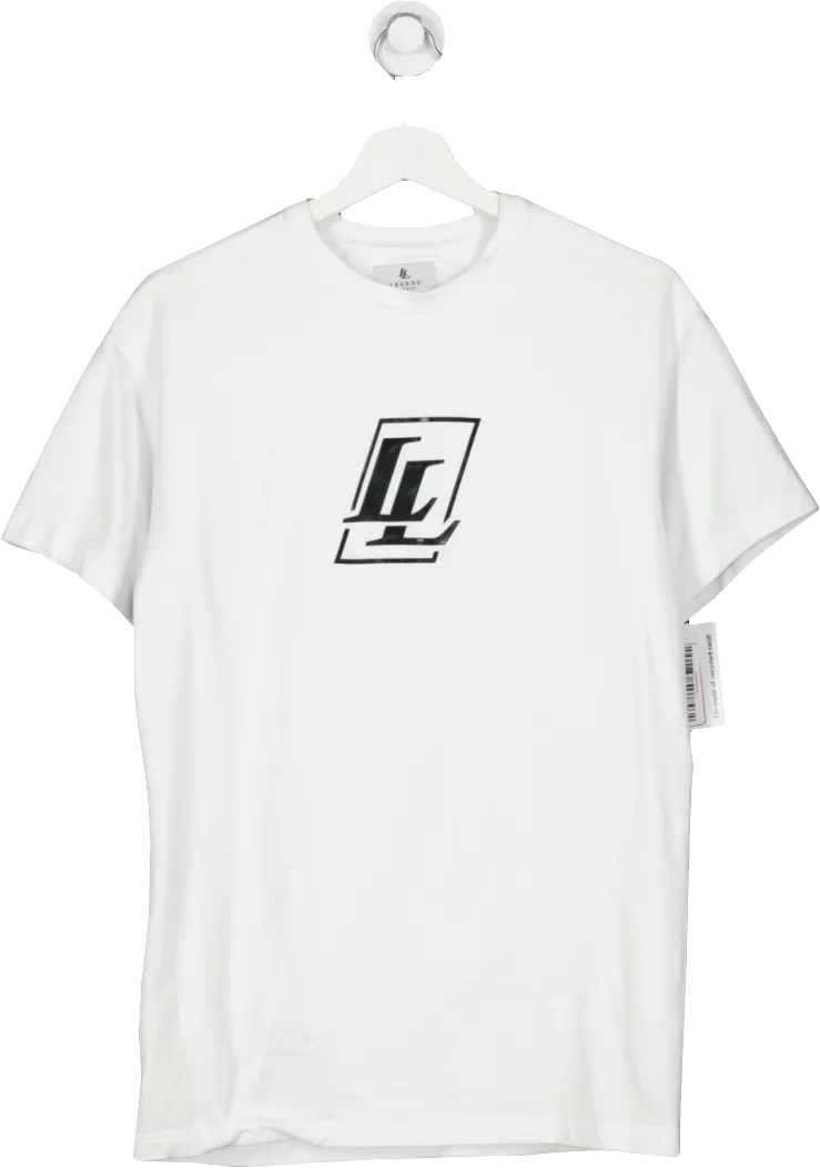 Legend London White Ll Logo T Shirt UK L