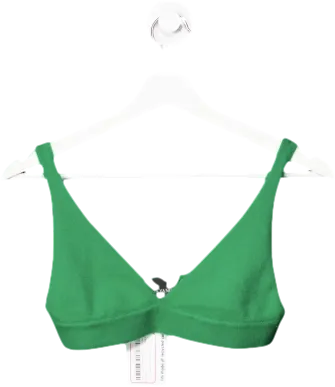 Lisa Yang Green Cappuccine Cashmere Bralette UK S