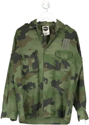 Milk It Green Vintage Army Camo Shirt UK S/M