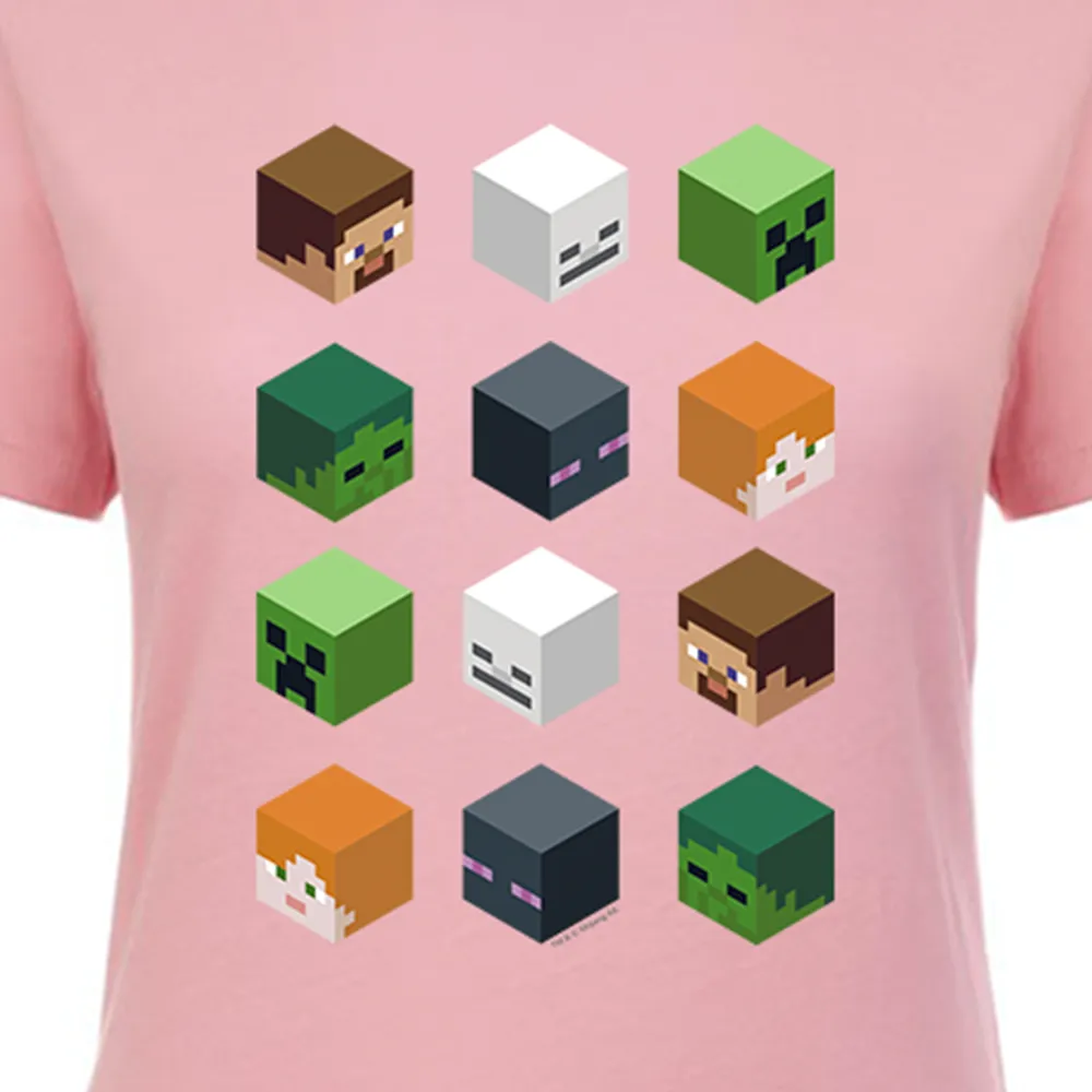 Minecraft Character Blocks Women's Short Sleeve T-Shirt