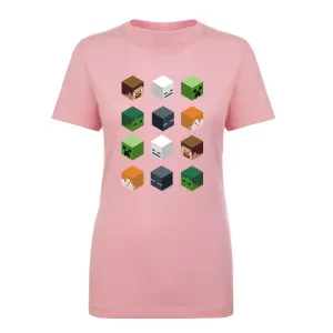 Minecraft Character Blocks Women's Short Sleeve T-Shirt