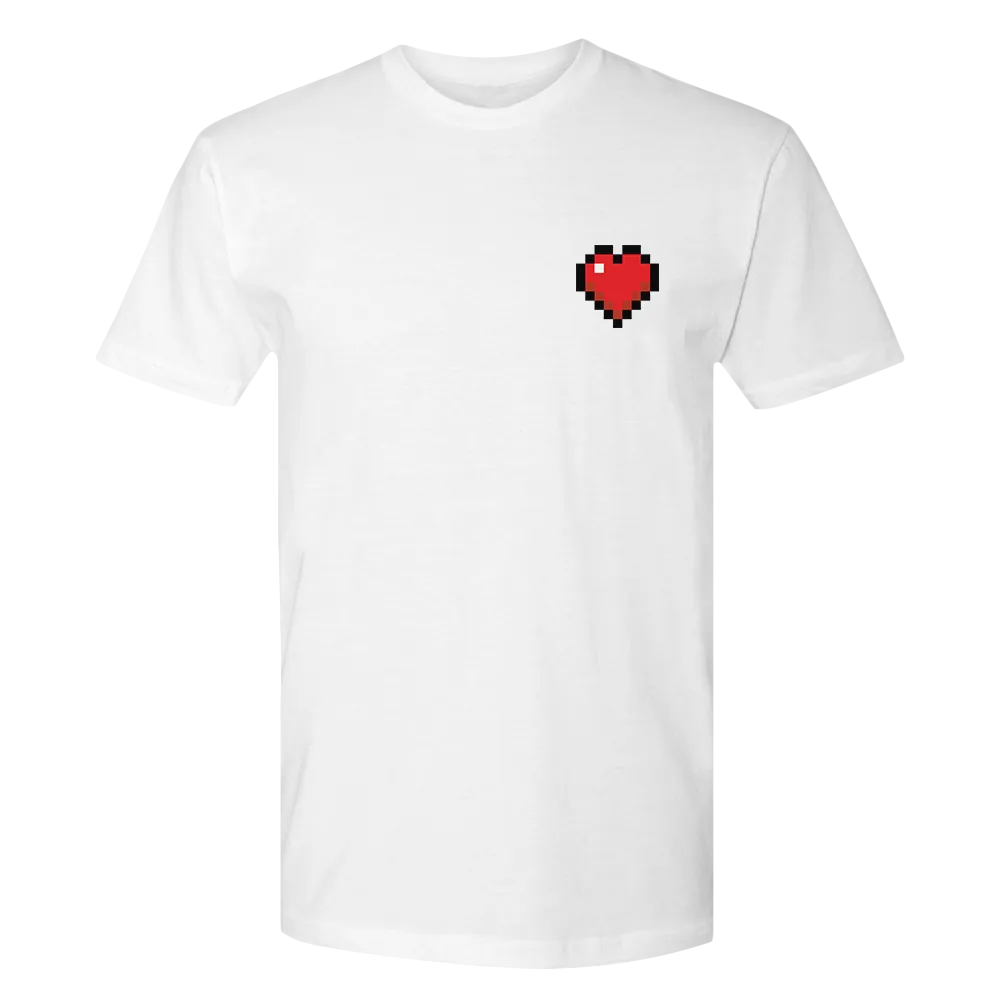 Minecraft Heart Badge Adult Short Sleeve T-Shirt