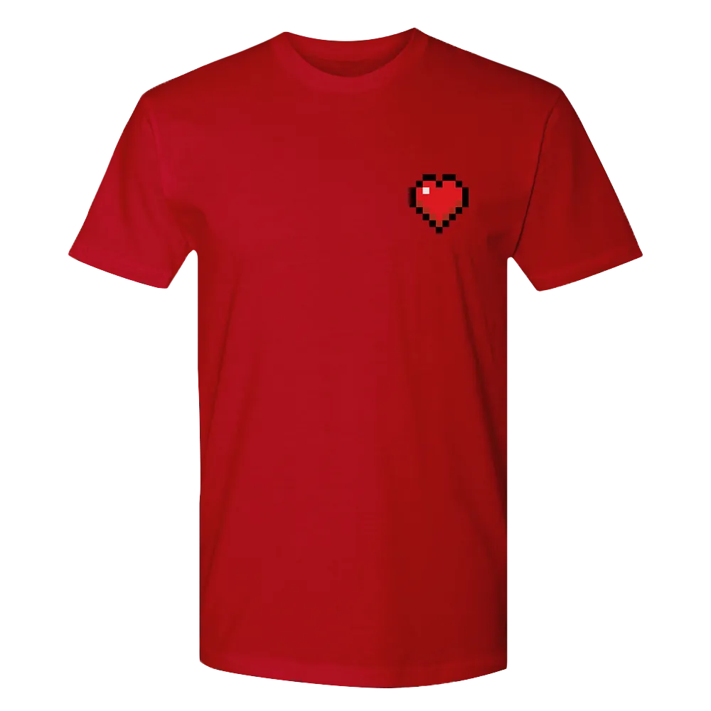 Minecraft Heart Badge Adult Short Sleeve T-Shirt