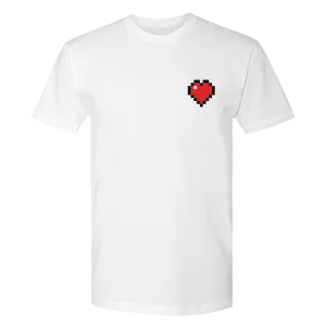 Minecraft Heart Badge Adult Short Sleeve T-Shirt