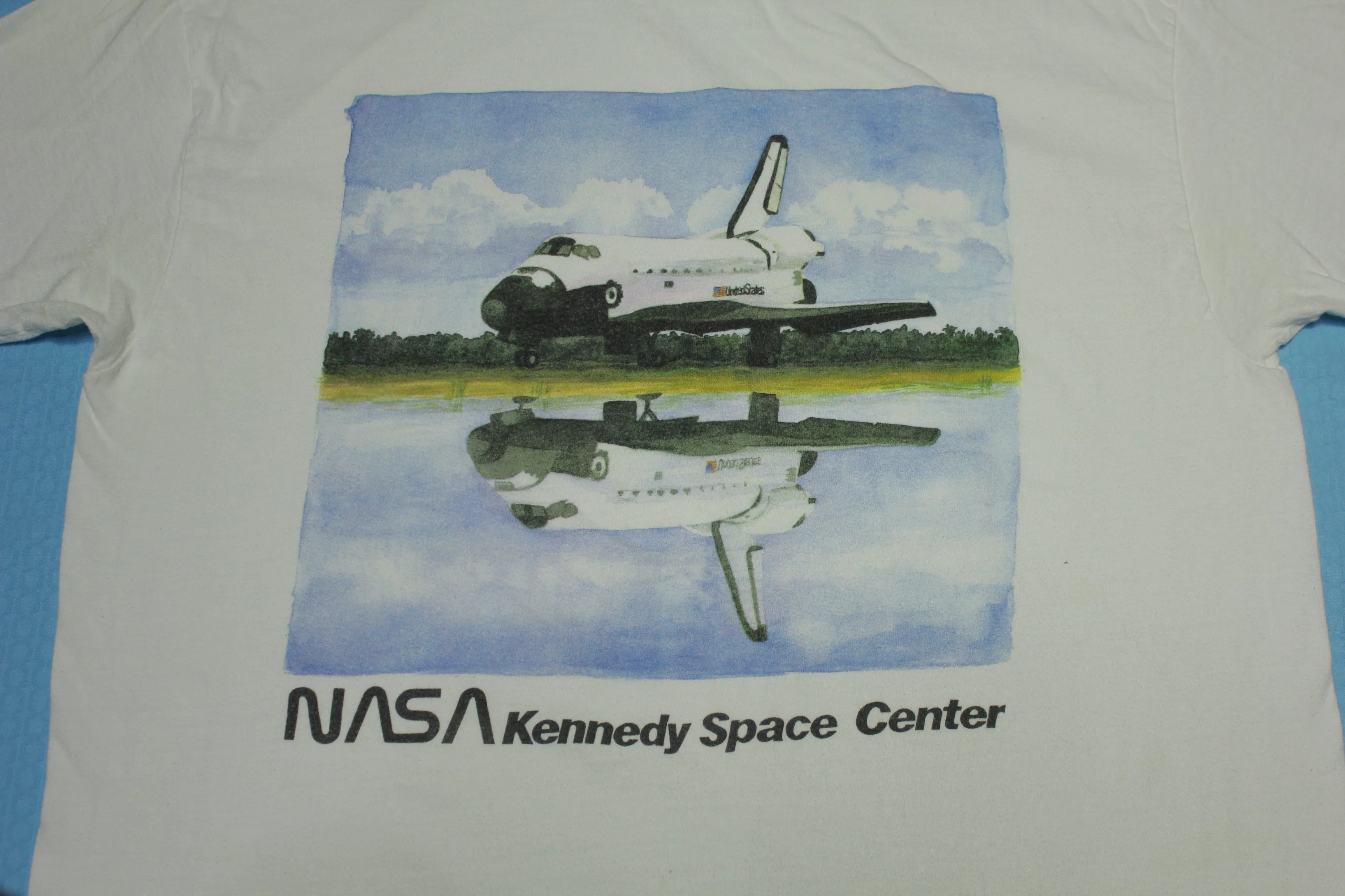 Nasa Kennedy Space Center Vintage 90's Shuttle Landing Single Stitch USA T-Shirt